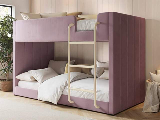 Flair Eden Bunk Bed Pink Velvet - image 1