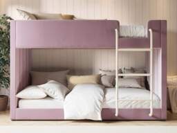 Flair Eden Bunk Bed Pink Velvet - thumbnail 2