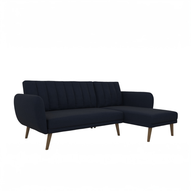 Dorel Brittany Sectional Sofa Bed-Navy Blue - image 1