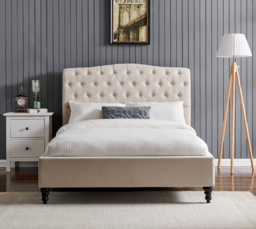 Limelight Rosa Fabric Bed Frame-Double-Natural - thumbnail 2