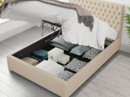 Aspire Monroe Ottoman Bed Malham Weave Cream - Double - thumbnail 4