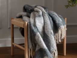 HÖEM Meta 130 x 180cm Jacquard Tasselled Throw Faux Mohair-Dusk - thumbnail 2