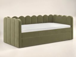 Flair Esme Cloud Day Bed with Trundle Khaki Green Velvet - thumbnail 5