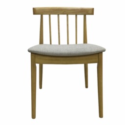 Flair Goran Dining Chair Oak Frame - Grey (Pair) - thumbnail 3