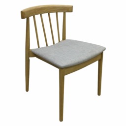 Flair Goran Dining Chair Oak Frame - Grey (Pair) - thumbnail 2