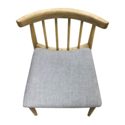 Flair Goran Dining Chair Oak Frame - Grey (Pair) - thumbnail 4