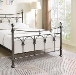 Limelight Gamma Bed Frame In Black Antique Nickel-Double - thumbnail 4