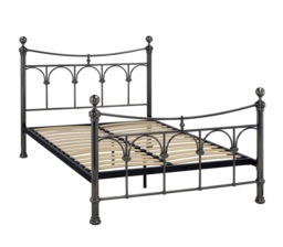 Limelight Gamma Bed Frame In Black Antique Nickel-Double - thumbnail 6
