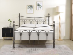 Limelight Gamma Bed Frame In Black Antique Nickel-Double - thumbnail 2