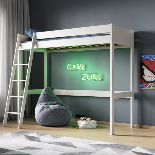 Noomi Tera Solid Wood High Sleeper White (FSC-Certified) - image 1