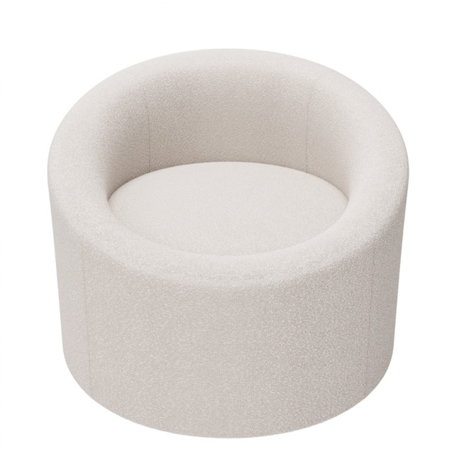 SOLACE+CO Amari Cream Boucle Accent Swivel Chair - image 1