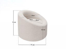 SOLACE+CO Amari Cream Boucle Accent Swivel Chair - thumbnail 7