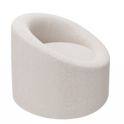 SOLACE+CO Amari Cream Boucle Accent Swivel Chair - thumbnail 5