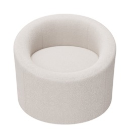 SOLACE+CO Amari Cream Boucle Accent Swivel Chair