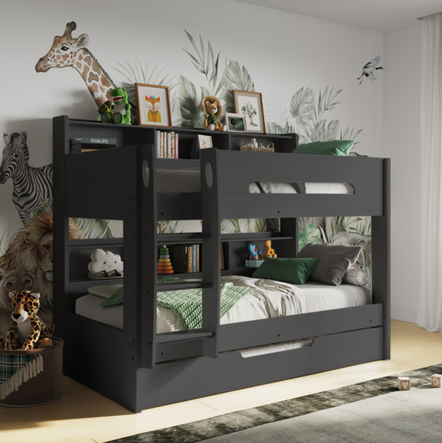 Flair Interstellar Bunk Bed with Storage Grey - image 1