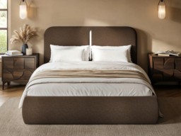 Solace+Co Stille Ottoman Bed with LED Lighting-Brown-Kingsize - thumbnail 2