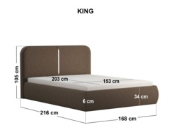 Solace+Co Stille Ottoman Bed with LED Lighting-Brown-Kingsize - thumbnail 6