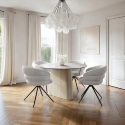 SOLACE+CO Elin Dining Table with Eira Chairs Set of 4