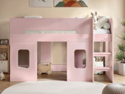 Flair Lino Playhouse Mid Sleeper Bed Pink - thumbnail 2