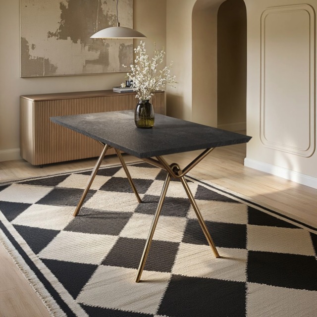SOLACE+CO Lexi Rectangular Dining Table Black - image 1