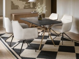 SOLACE+CO Lexi Rectangular Dining Table Black - thumbnail 2