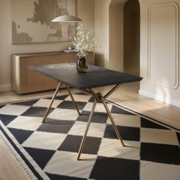 SOLACE+CO Lexi Rectangular Dining Table Black - thumbnail 1
