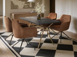 SOLACE+CO Lexi Rectangular Dining Table Black - thumbnail 3