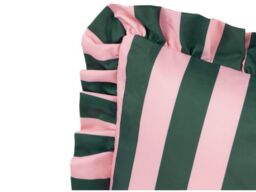 Furn Palm Royale 50 x 50cm Stripe Ruffle Outdoor Cushion Polyester-Green & Pink - thumbnail 4