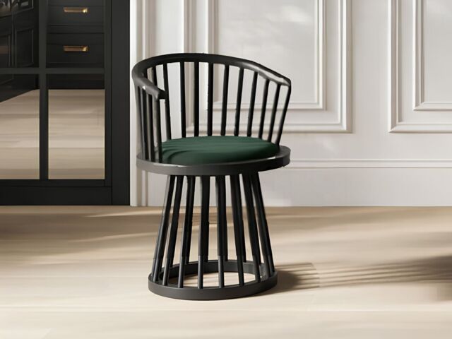 LPD Lina Dining Chair Velvet Wood Frame Green - image 1