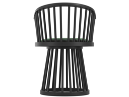 LPD Lina Dining Chair Velvet Wood Frame Green - thumbnail 6