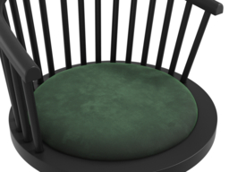 LPD Lina Dining Chair Velvet Wood Frame Green - thumbnail 7