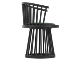 LPD Lina Dining Chair Velvet Wood Frame Green - thumbnail 5