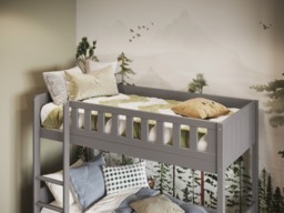 Flair Bea Shorty Wooden Bunk Bed with Trundle-Grey - thumbnail 3
