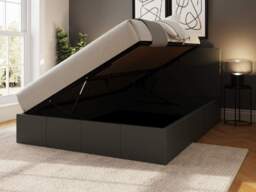 GFW Side Lift Ottoman Storage Bed-Grey Faux Leather-Small Double - thumbnail 2