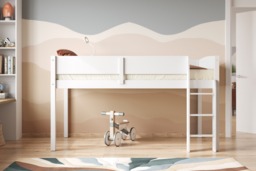 Flair Loop Wooden Mid Sleeper White - thumbnail 2