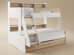 Flair Interstellar Triple Bunk Bed with Storage Oak - thumbnail 4
