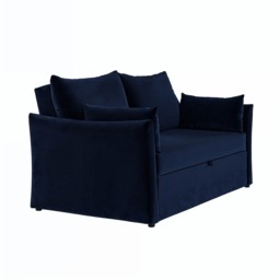 SOLACE+CO Skyler 2 Seater Sofa Bed Navy Velvet - thumbnail 6