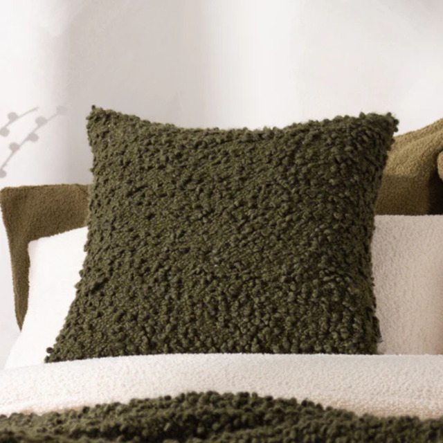 Yard Ulsmere Bouclé Feather Filled Cushion -Lichen - image 1
