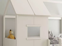 Kids Avenue Ordi Playhouse Mid Sleeper Bed with Storage Underneath White - thumbnail 5