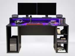 Flair Power X Gaming Desk with RGB LED Black - thumbnail 2