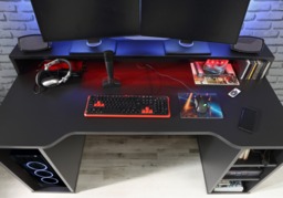 Flair Power X Gaming Desk with RGB LED Black - thumbnail 4