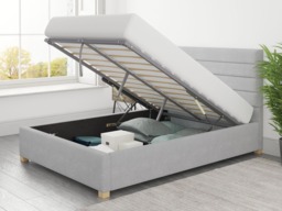 Aspire Kelly Ottoman Bed Kimiyo Linen Silver - Small Double - thumbnail 3