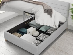 Aspire Kelly Ottoman Bed Kimiyo Linen Silver - Small Double - thumbnail 4