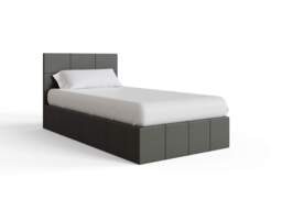 GFW Side Lift Ottoman Storage Bed-Grey Faux Leather-Single - thumbnail 4