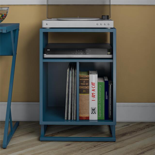 Novogratz Regal Turntable Stand-Blue Oak - image 1