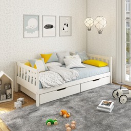 Noomi Froya Solid Wood Grow-with-Me House Bed White (FSC-Certified) - thumbnail 4