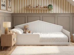 Flair Wilbur Small Double Montessori Bed with LED-White - thumbnail 4
