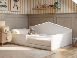 Flair Wilbur Small Double Montessori Bed with LED-White - thumbnail 3