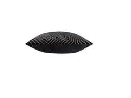 "Paoletti Evoke 55 x 55cm Polyester Filled Velvet Cushion-Black " - thumbnail 4