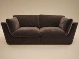 SOLACE+CO Orson 3 Seater Sofa Brown Velvet - thumbnail 3